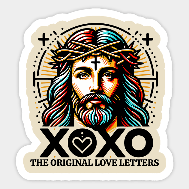 The original love letters funny jesus Sticker by wfmacawrub